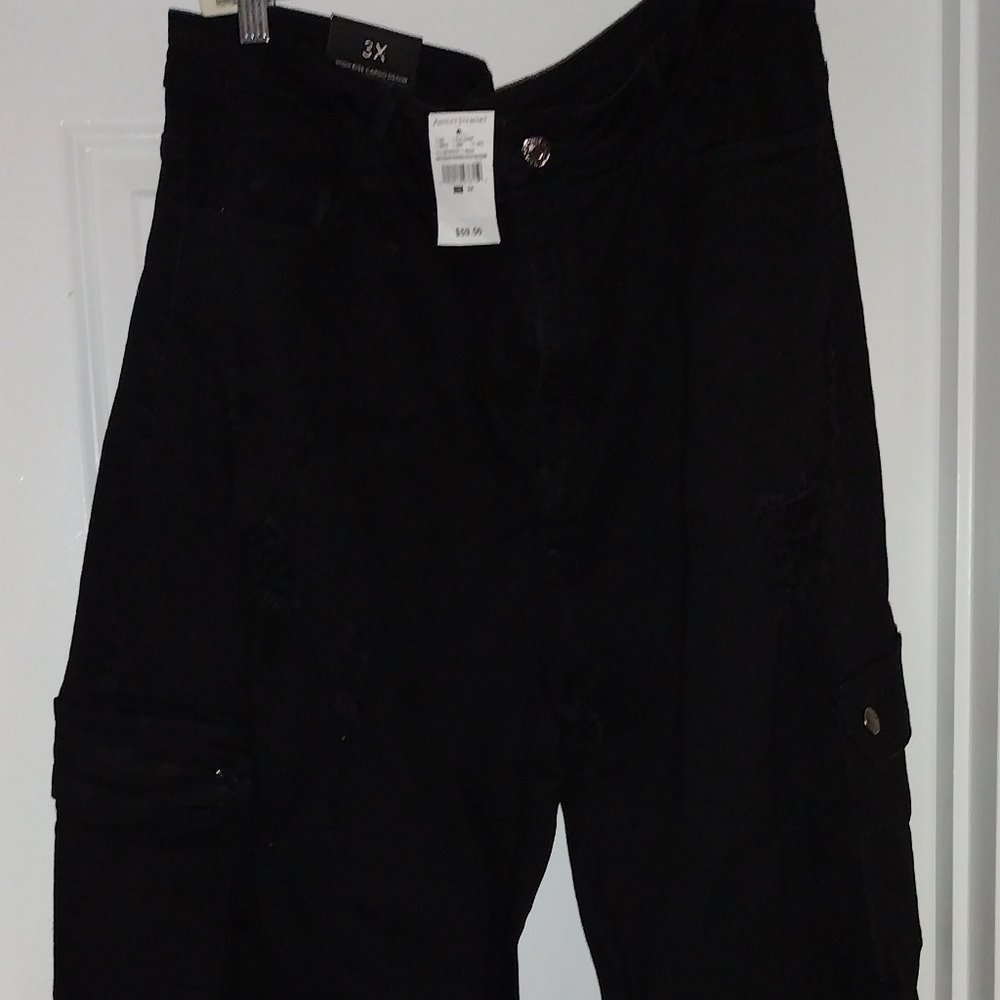American Bazi Black Cargo Jeans